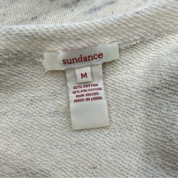 Sundance Ruffled Hem Tier Neck Sweater. Size Medium, Cream. - Picture 5 of 6